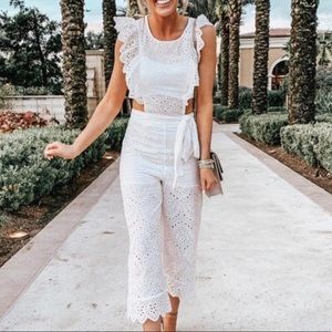 White lace jumpsuit